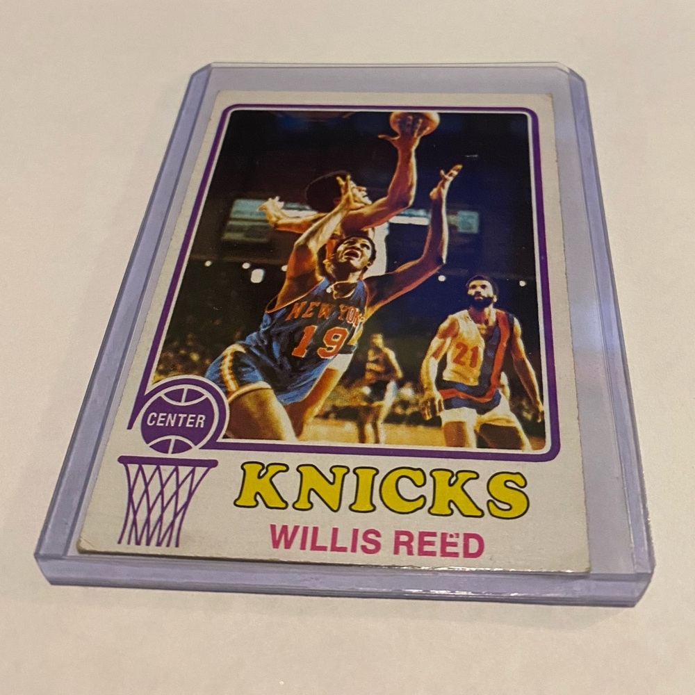Willis Reed 1973 Topps Basketball Card Vintage New York Knicks